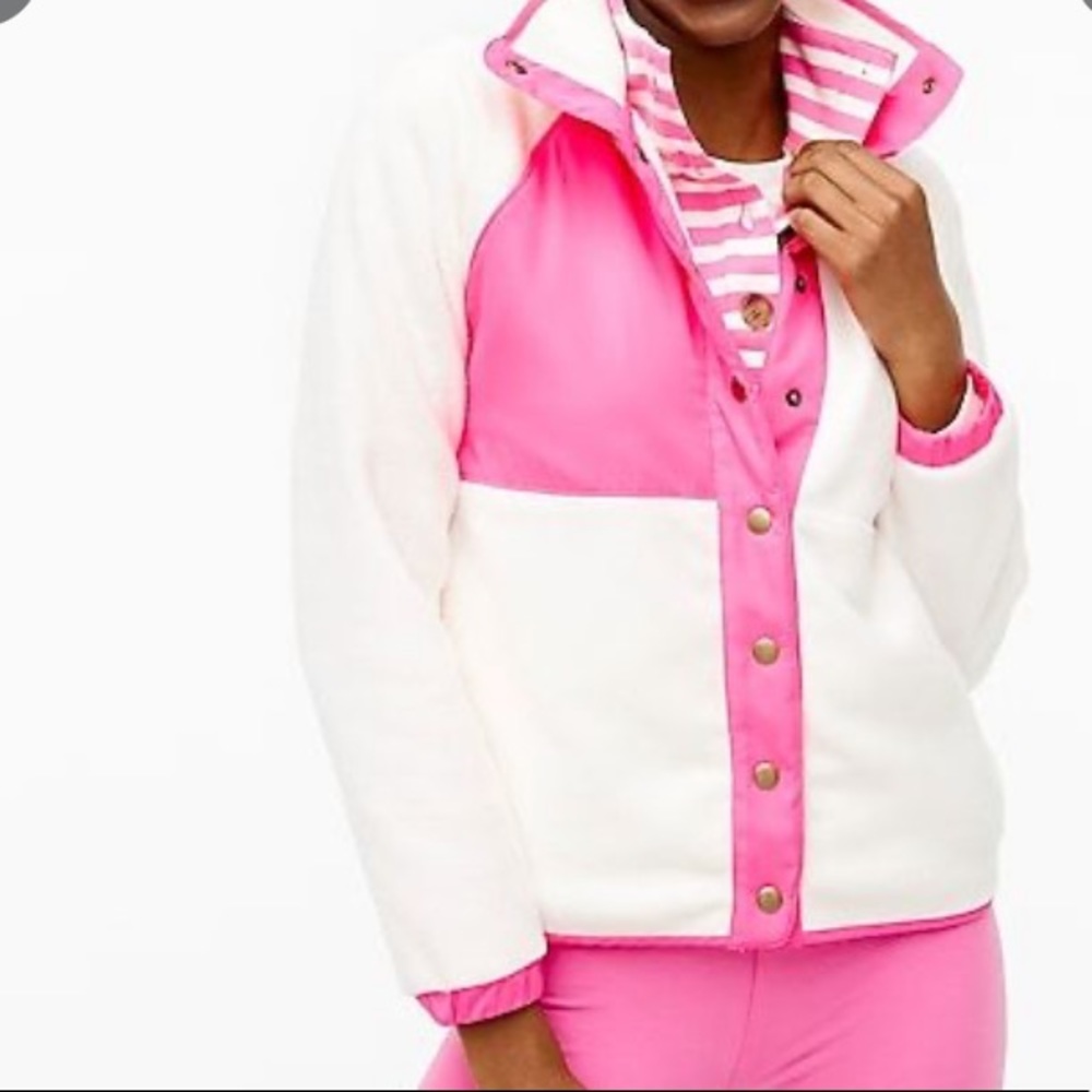 ✨J. Crew Sherpa Jacket with Snaps